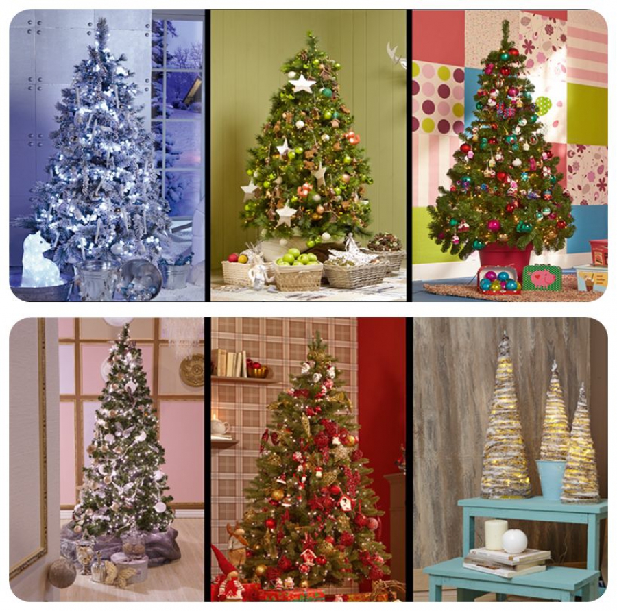 Seis temáticas para el árbol de Navidad