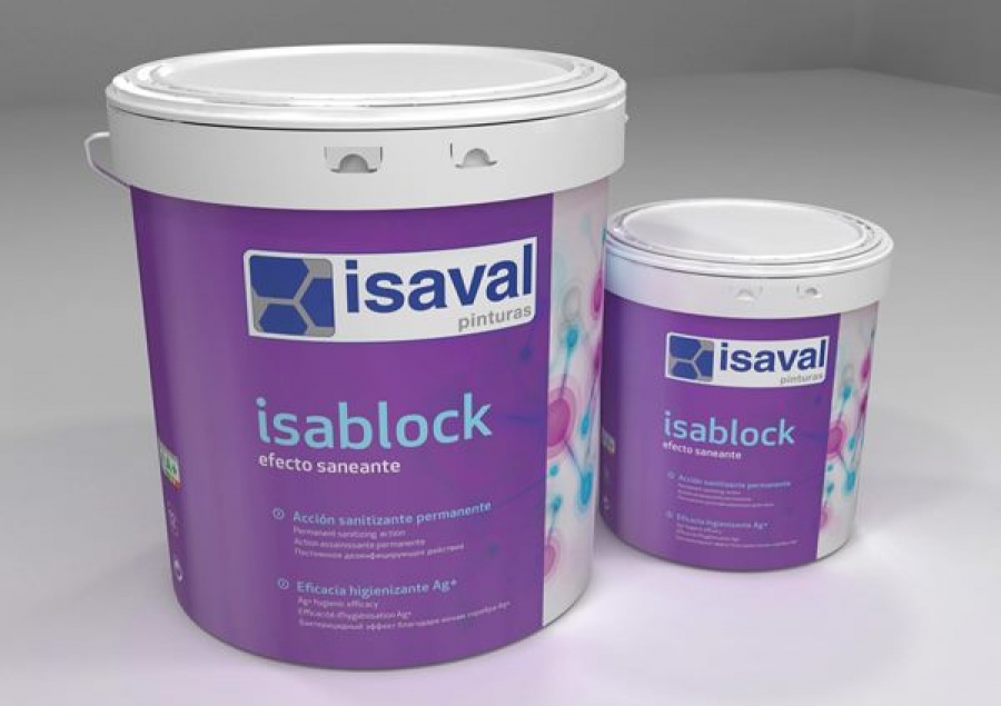 Isablock, la nueva pintura de Isaval con acción Higienizante que impide la proliferación de bacterias..
