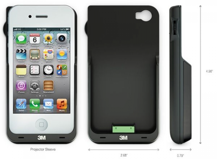 3M presenta la carcasa proyector para iPhone 4 y iPhone 4S.