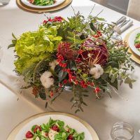 Una lechuga como centro de mesa