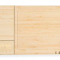 chopbox una tabla de cocinar inteligente y fabricada en bambú completamente reciclado.