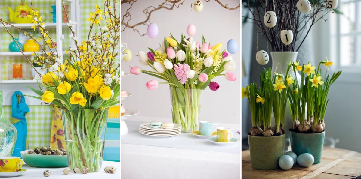 Cómo preparar Arreglos florales alegres para la Pascua.