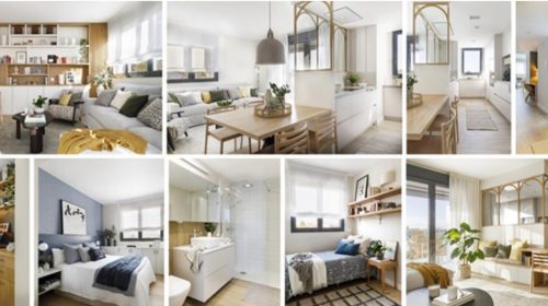 proyecto de interiorismo y decoración de un piso de 70m2 cerca de Barcelona.