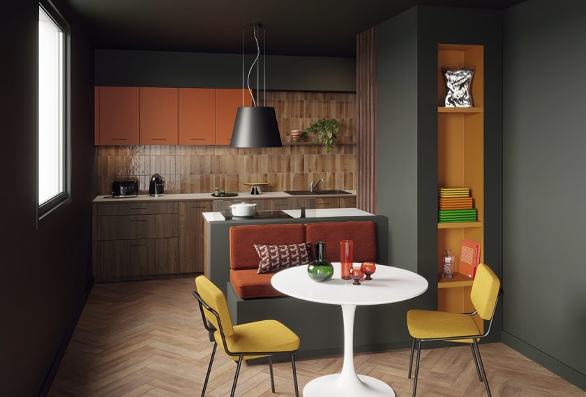 La cocina Ambiente Seventies, un diseño de inspiración retroactualizado con mucho estilo