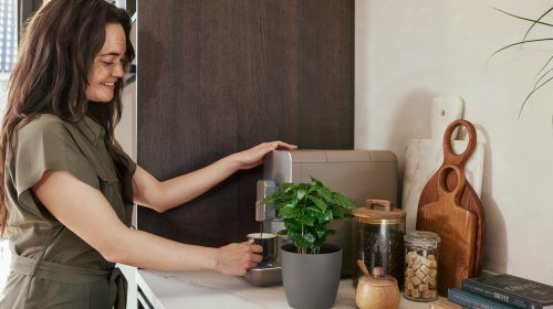Macetas elaboradas con residuos de café