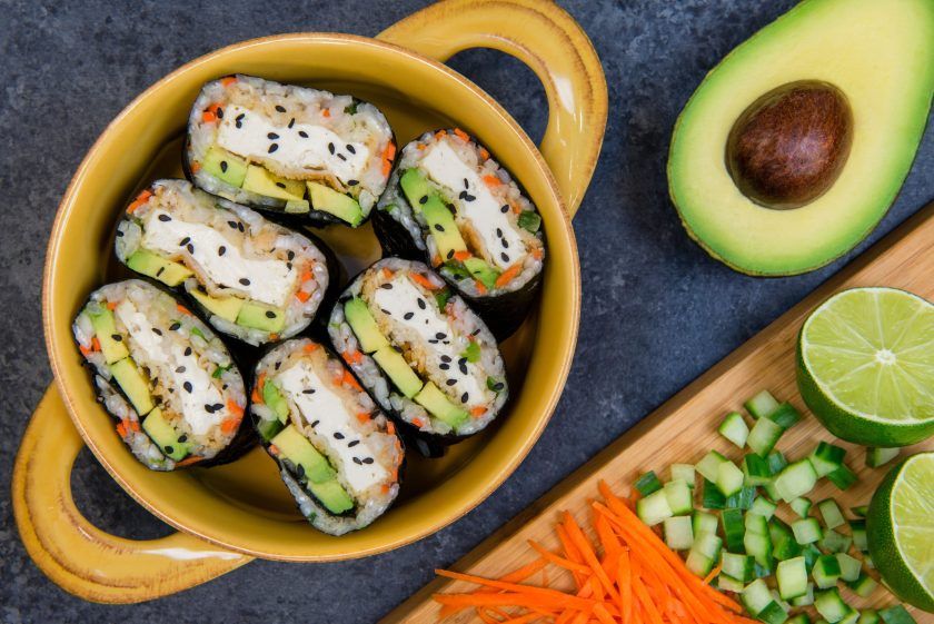 Receta: Hamburguesas de Sushi y aguacate