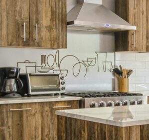 cocina decorada con vinilo