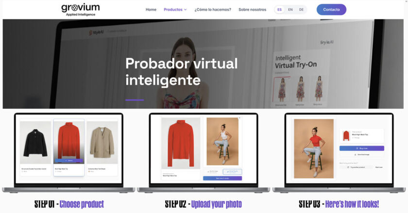 Grovium lanza el primer probador virtual de ropa  por imagen basado en IA.